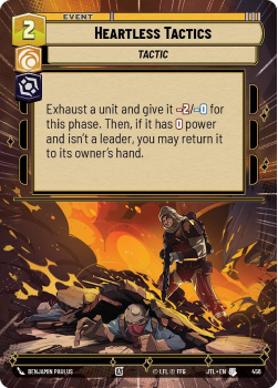 Heartless Tactics (HYPERSPACE) single card from Star Wars Unlimited