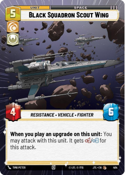 Black Squadron Scout Wing (HYPERSPACE) single card from Star Wars Unlimited