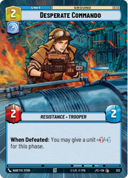 Desperate Commando (HYPERSPACE) single card from Star Wars Unlimited