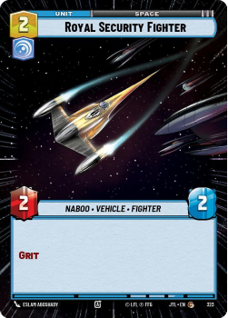 Royal Security Fighter (HYPERSPACE) single card from Star Wars Unlimited
