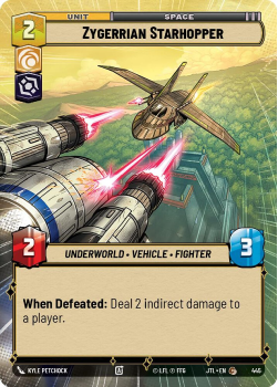 Zygerrian Starhopper (HYPERSPACE) single card from Star Wars Unlimited