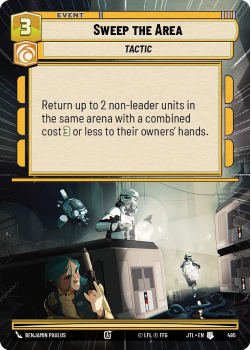 Sweep the Area (HYPERSPACE) single card from Star Wars Unlimited