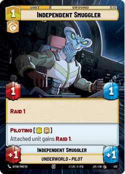 Independent Smuggler (HYPERSPACE) single card from Star Wars Unlimited