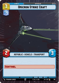 Omicron Strike Craft (HYPERSPACE FOIL) single card from Star Wars Unlimited