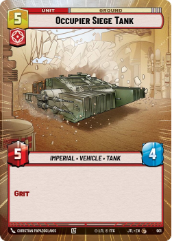 Occupier Siege Tank (HYPERSPACE FOIL) single card from Star Wars Unlimited