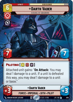 Darth Vader - Scourge of Squadrons (HYPERSPACE FOIL) single card from Star Wars Unlimited