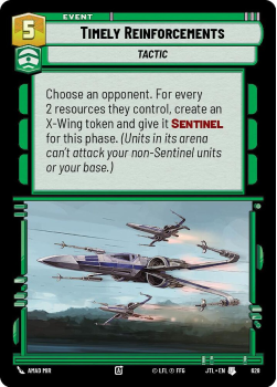 Timely Reinforcements (FOIL) single card from Star Wars Unlimited