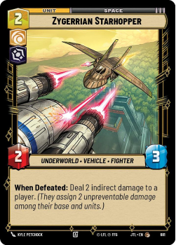 Zygerrian Starhopper (FOIL) single card from Star Wars Unlimited
