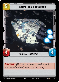 Corellian Freighter (FOIL) single card from Star Wars Unlimited