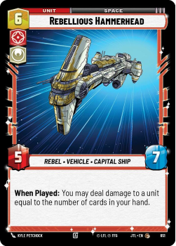 Rebellious Hammerhead (FOIL) single card from Star Wars Unlimited