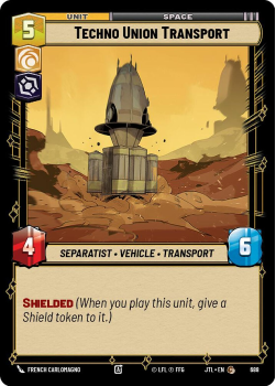 Techno Union Transport (FOIL) single card from Star Wars Unlimited