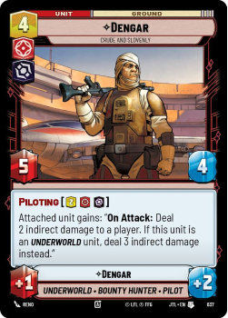 Dengar - Crude and Slovenly (FOIL) single card from Star Wars Unlimited