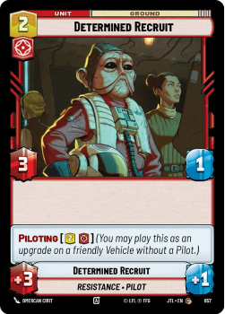 Determined Recruit (FOIL) single card from Star Wars Unlimited