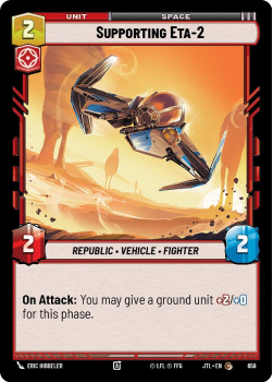 Supporting Eta-2 (FOIL) single card from Star Wars Unlimited