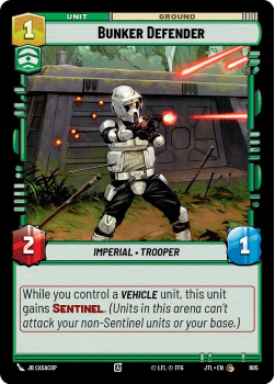 Bunker Defender (FOIL) single card from Star Wars Unlimited