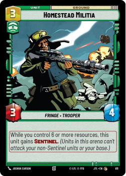 Homestead Militia (FOIL) single card from Star Wars Unlimited