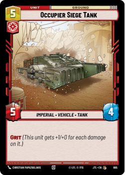 Occupier Siege Tank (FOIL) single card from Star Wars Unlimited