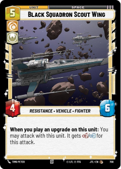 Black Squadron Scout Wing (FOIL) single card from Star Wars Unlimited