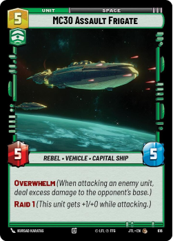 MC30 Assault Frigate (FOIL) single card from Star Wars Unlimited