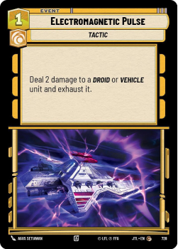 Electromagnetic Pulse (FOIL) single card from Star Wars Unlimited