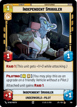 Independent Smuggler (FOIL) single card from Star Wars Unlimited