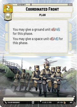 Coordinated Front (HYPERSPACE FOIL) single card from Star Wars Unlimited