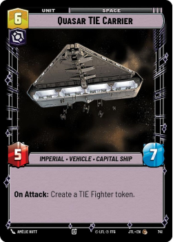Quasar TIE Carrier (FOIL) single card from Star Wars Unlimited