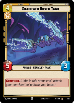 Shadowed Hover Tank (FOIL) single card from Star Wars Unlimited