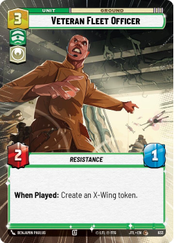 Veteran Fleet Officer (HYPERSPACE FOIL) single card from Star Wars Unlimited