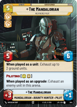 The Mandalorian - Weathered Pilot (HYPERSPACE FOIL) single card from Star Wars Unlimited
