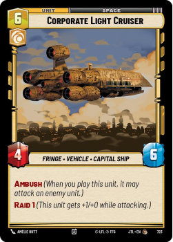 Corporate Light Cruiser (FOIL) single card from Star Wars Unlimited