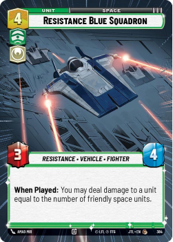 Resistance Blue Squadron (HYPERSPACE) single card from Star Wars Unlimited