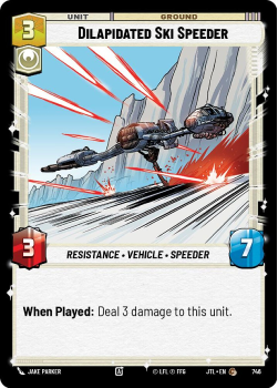 Dilapidated Ski Speeder (FOIL) single card from Star Wars Unlimited