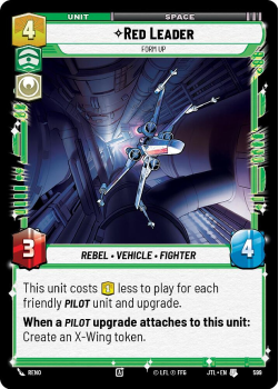 Red Leader - Form Up (FOIL) single card from Star Wars Unlimited