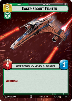 Eager Escort Fighter (HYPERSPACE) single card from Star Wars Unlimited