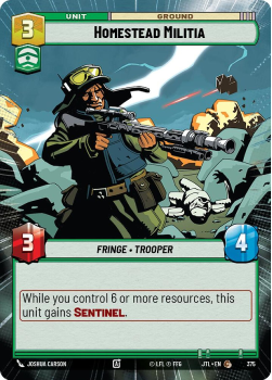 Homestead Militia (HYPERSPACE) single card from Star Wars Unlimited