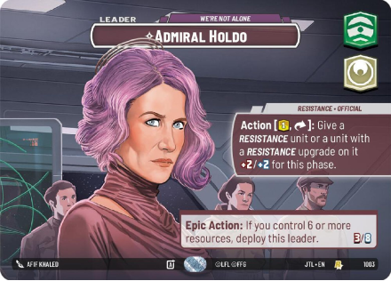 Admiral Holdo - We're Not Alone (SHOWCASE) single card from Star Wars Unlimited