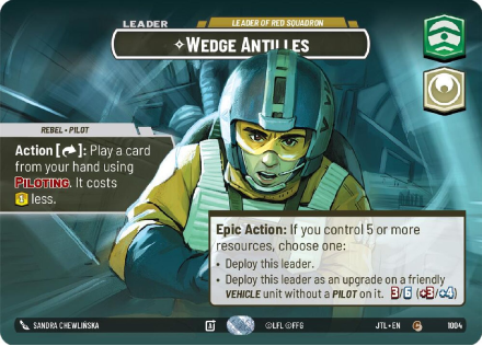 Wedge Antilles - Leader of Red Squadron (SHOWCASE) single card from Star Wars Unlimited