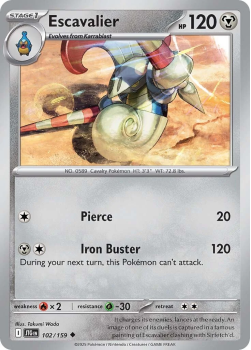 Escavalier single card from Pokemon