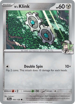 N's Klink single card from Pokemon 