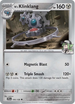 N's Klinklang single card from Pokemon