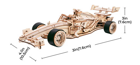 ROKR Racing Car 3D Wooden Puzzle LK505 - Image 3