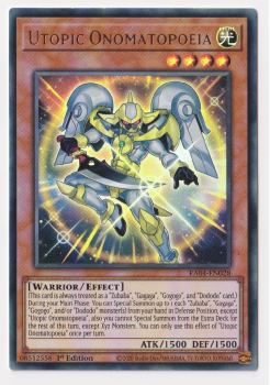 Utopic Onomatopoeia (Ultra Rare) : RA04-EN028 - single card from Yu-Gi-Oh!