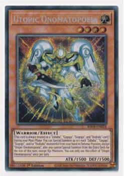 Utopic Onomatopoeia (Secret Rare) : RA04-EN028 - single card from Yu-Gi-Oh!