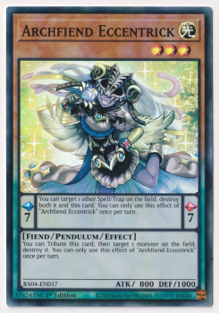 Archfiend Eccentrick (Super Rare) : RA04-EN017 - single card from Yu-Gi-Oh!