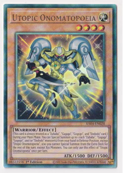 Utopic Onomatopoeia (Ultimate Rare) : RA04-EN028 - single card from Yu-Gi-Oh!