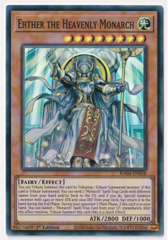 Ehther the Heavenly Monarch (Super Rare) : RA04-EN018 - single card from Yu-Gi-Oh!