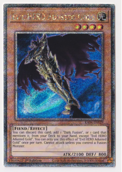 Evil HERO Adusted Gold (Quarter Century Secret Rare) : RA04-EN029 - single card from Yu-Gi-Oh!