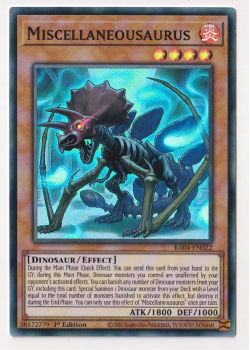 Miscellaneousaurus (Super Rare) : RA04-EN022 - single card from Yu-Gi-Oh!