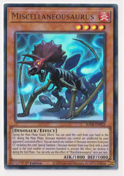 Miscellaneousaurus (Ultra Rare) : RA04-EN022 - single card from Yu-Gi-Oh!